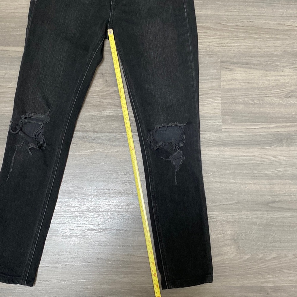 rag & bone Black High-Rise Distressed Skinny Jeans - Picture 11 of 16